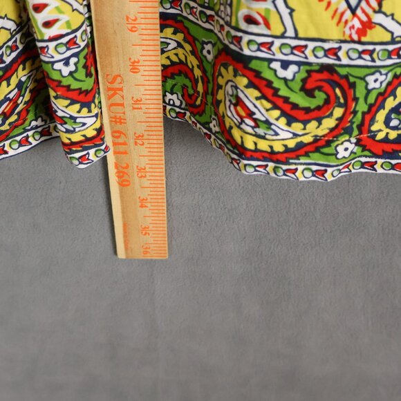 VTG Polo Ralph Lauren Shirt Mens XL Yellow Paisley Bob Camp Psychedelic 90s - Picture 11 of 12